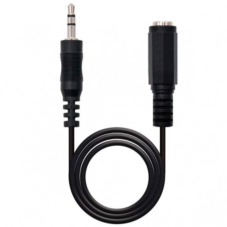CABLE NANOCABLE JACK 3.5/M-JACK 3.5/H 3M NEGRO