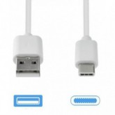 CABLE USB-USB TIPO-C  BULK BLANCO 1 MTR