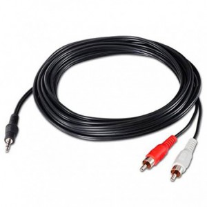 CABLE MULTIMEDIA JACK 3.5 MM M/2 X RCA M 5 MTRTS.