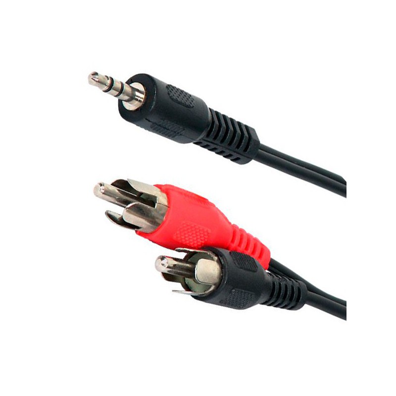 CABLE MULTIMEDIA JACK 3.5 MM M/2 X RCA M 10 MTRTS.
