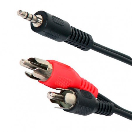 CABLE MULTIMEDIA JACK 3.5 MM M/2 X RCA M 10 MTRTS.