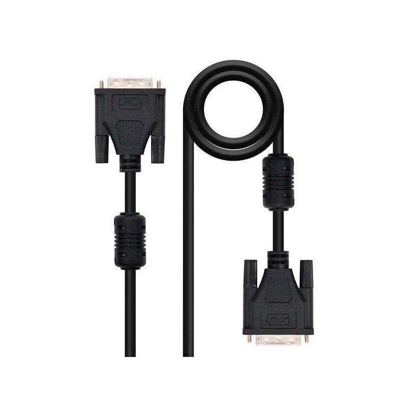 CABLE NANOCABLE DVI DUAL MACHO-MACHO 3 MTR NEGRO