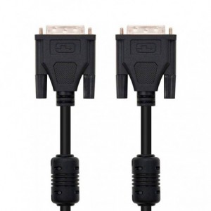 CABLE NANOCABLE DVI DUAL MACHO-MACHO 3 MTR NEGRO