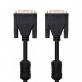 CABLE NANOCABLE DVI DUAL MACHO-MACHO 3 MTR NEGRO