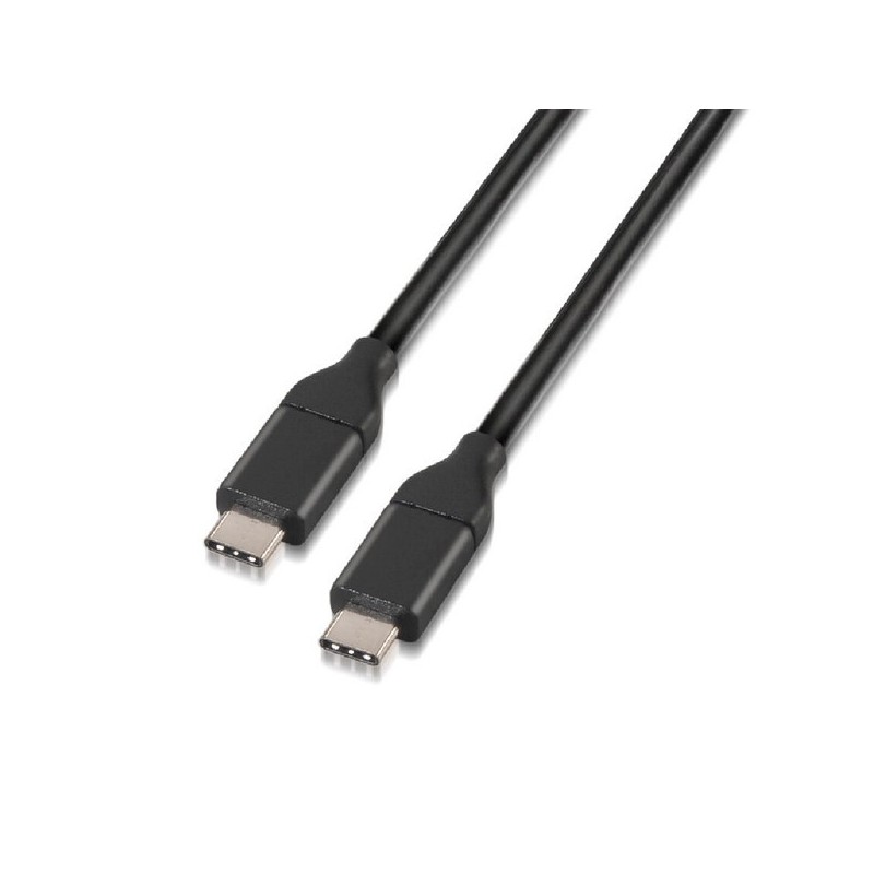 CABLE USB TIPO-C MACHO A TIPO-C MACHO 1MTS NEGRO 