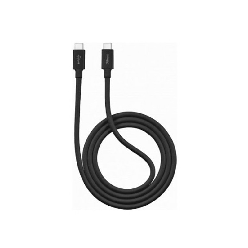 CABLE USB TRUST TIPO-C MACHO A TIPO-C MACHO 1MTS NEGRO 