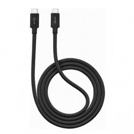 CABLE USB TRUST TIPO-C MACHO A TIPO-C MACHO 1MTS NEGRO 