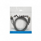 CABLE DISPLAYPORT MACHO A HDMI MACHO LANBERG 1.8MTS