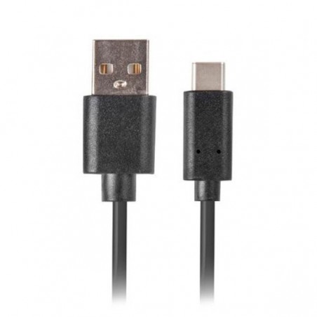 CABLE USB LANBERG TIPO-C 3.1 MACHO A TIPO-A 3.1 MACHO 1M NEG