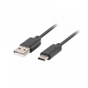 CABLE USB LANBERG TIPO-C 3.1 MACHO A TIPO-A 3.1 MACHO 1M NEG