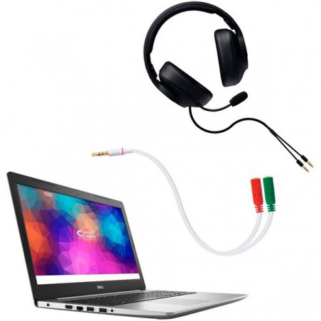 ADAP. NANOCABLE JACK 3.5 MACHO 2X JACK HEMBRA 20CM BLANCO