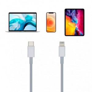 CABLE LIGHTNING AISENS A102-0443/ LIGHTNING MACHO - USB TIPO