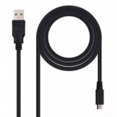 ADAP. NANOCABLE USB MACHO MICROUSB MACH 1.8M  NEGRO
