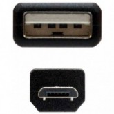 ADAP. NANOCABLE USB MACHO MICROUSB MACH 1.8M  NEGRO