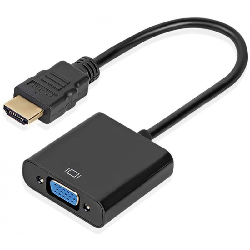 ADAPTADOR HDMI(M) A VGA(H) INCORPORA CONECTOR AUDIO