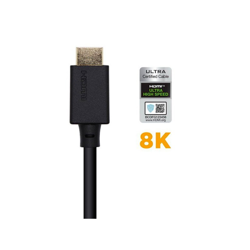 CABLE HDMI AISENS 2.1  8K HDMI MACHO HDMI MACHO1M NEGRO