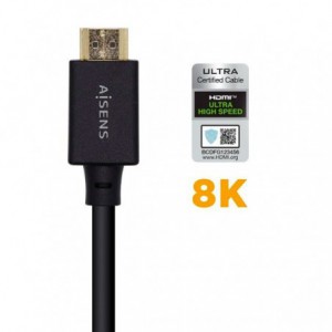 CABLE HDMI AISENS 2.1  8K HDMI MACHO HDMI MACHO1M NEGRO