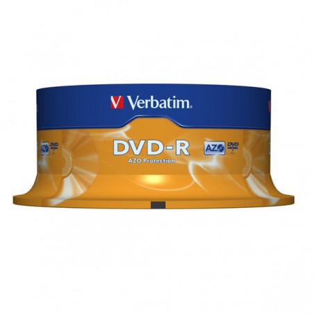 DVD-R VERBATIM 16X ADVANCED AZO 4.7GB CAKE 25 120M
