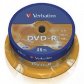 DVD-R VERBATIM 16X ADVANCED AZO 4.7GB CAKE 25 120M