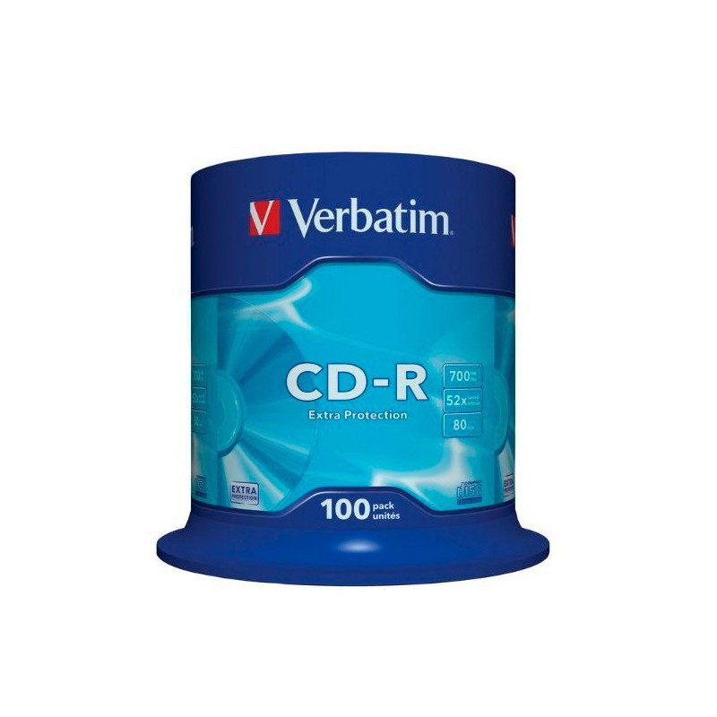CD-R VERBATIM  700MB 52X TARRINA 100UND