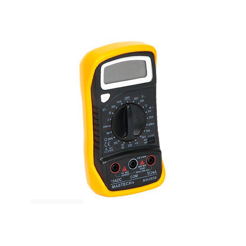 MULTIMETRO DIGITAL MULTIFUNCION CON LCD Y TERMOMETRO