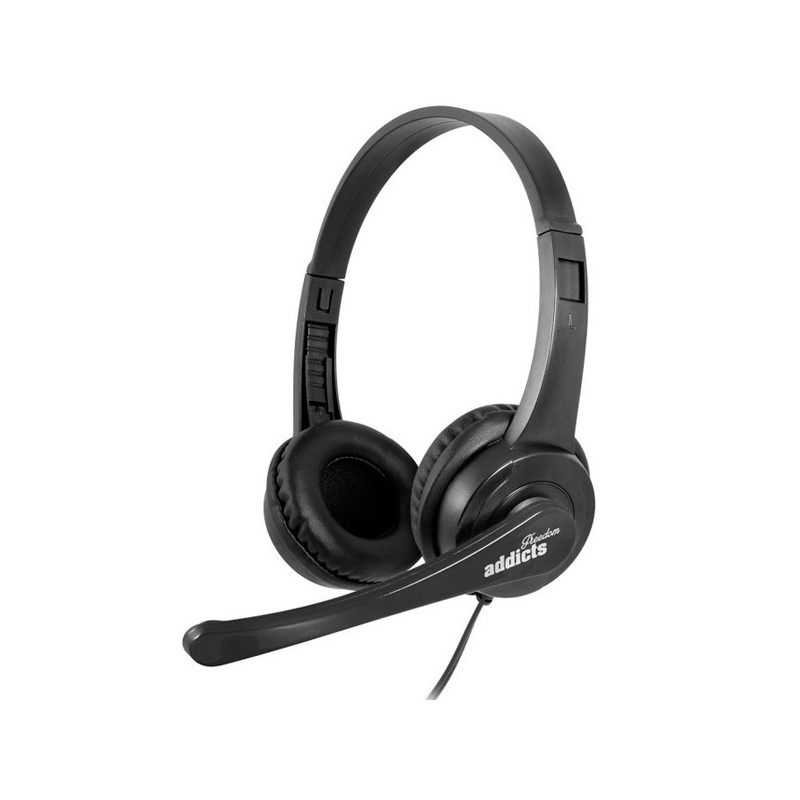 AURICULARES NGS VOX-505 CON MICRÓFONO USB NEGROS