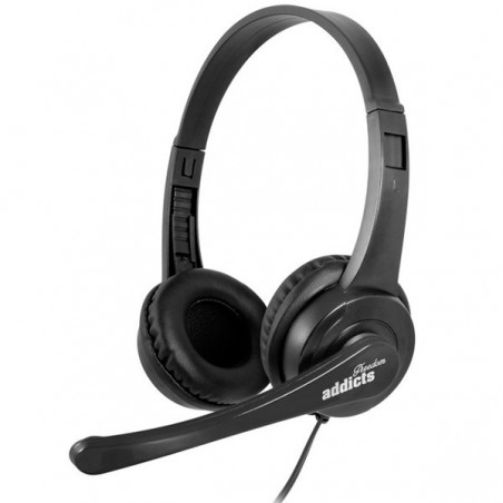 AURICULARES NGS VOX-505 CON MICRÓFONO USB NEGROS