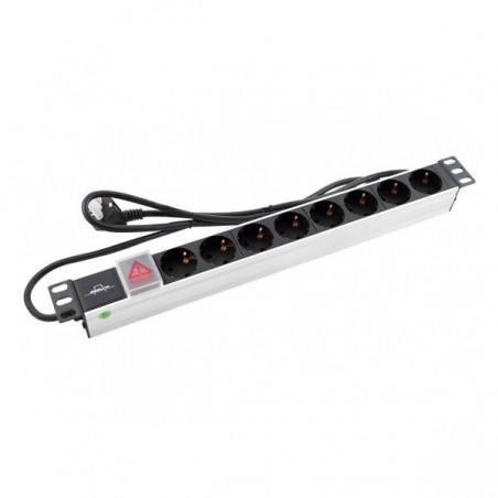 REGLETA 19" 8 TOMAS CON INTERRUPTOR MONOLYTH