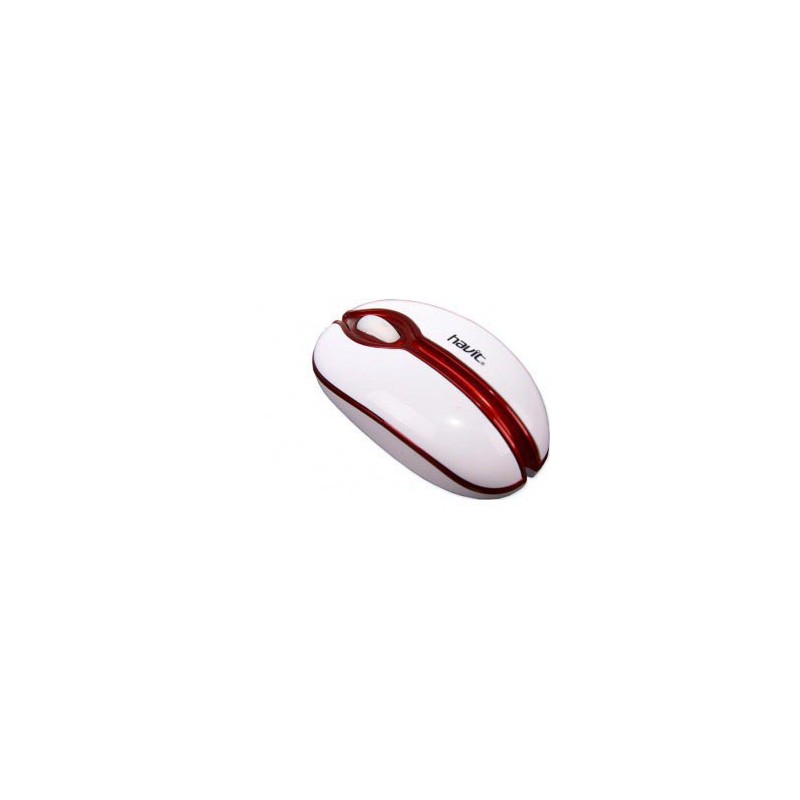 RATON HAVIT HV-MS316 BLANCO/ROJO USB