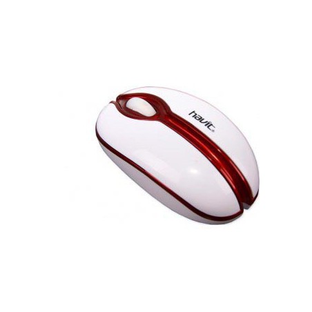 RATON HAVIT HV-MS316 BLANCO/ROJO USB