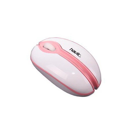 RATON HAVIT HV-MS316 BLANCO/ROSA USB