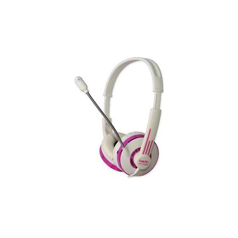 AURICULAR HAVIT HV-H132D ROSA/BLANCO CON MICROFONO