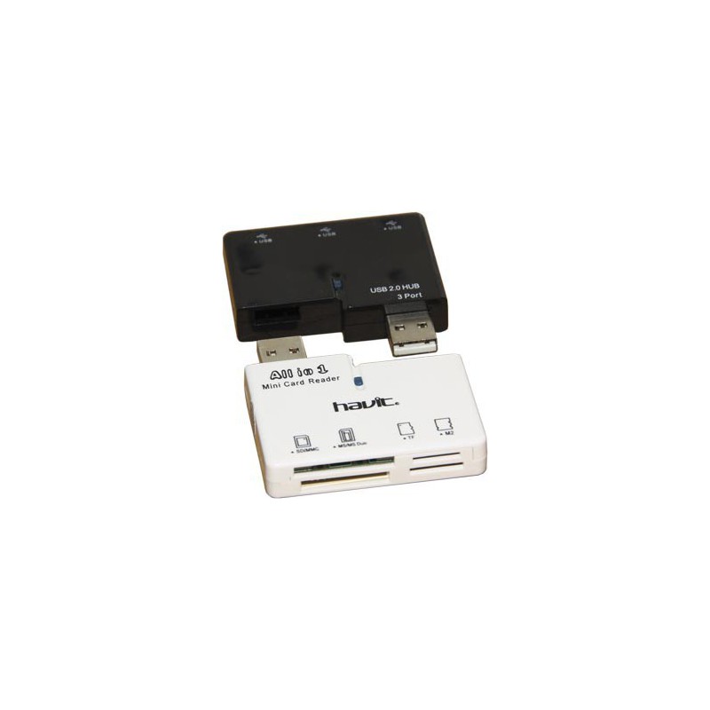 LECTOR TARJETA HAVIT HV-C29 4SLOTS+3 USB NEGR