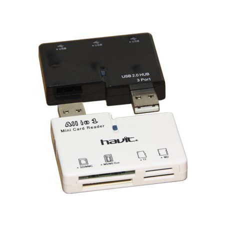 LECTOR TARJETA HAVIT HV-C29 4SLOTS+3 USB NEGR