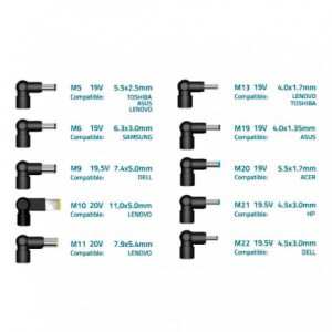 ALIMENTADOR  AUTOMATICO SLIM 3GO PARA PORTATIL 65W