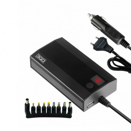 ALIMENTADOR  DIGITAL 3GO PARA PORTATIL 90W+COCHE 9 CLAVIJAS