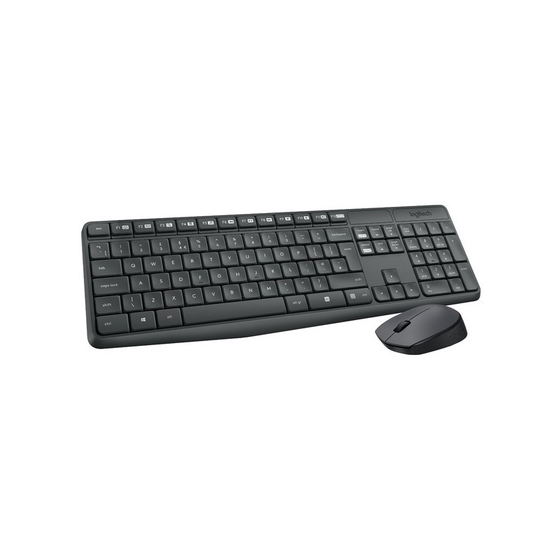TECLADO+RATON LOGITECH WIRELESS MK235 NEGRO 