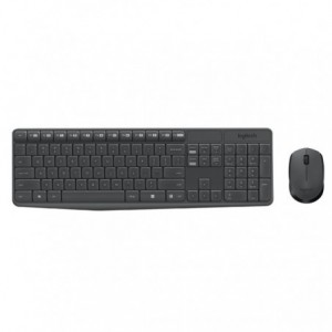 TECLADO+RATON LOGITECH WIRELESS MK235 NEGRO 