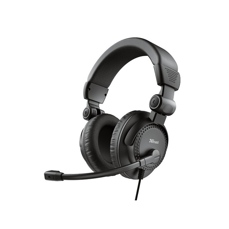 AURICULARES TRUST COMO CON MICROFONO JACK 3.5 NEGRO