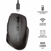 RATON TRUST INALÁMBRICO  THEMO  NEGRO 1600 DPI