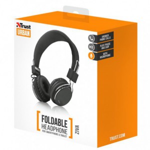 AURICULARES TRUST URBAN ZIVA MICRÓF.INTEG 1 JACK 3.5 NEGRO