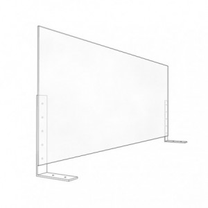 MAMPARA APPROX ACRILICA PROTECCION APPAPSADJUSTABLE 1200X500