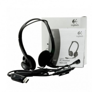 AURICULARES LOGITECH DIADEMA MICROFONO PC 960 USB