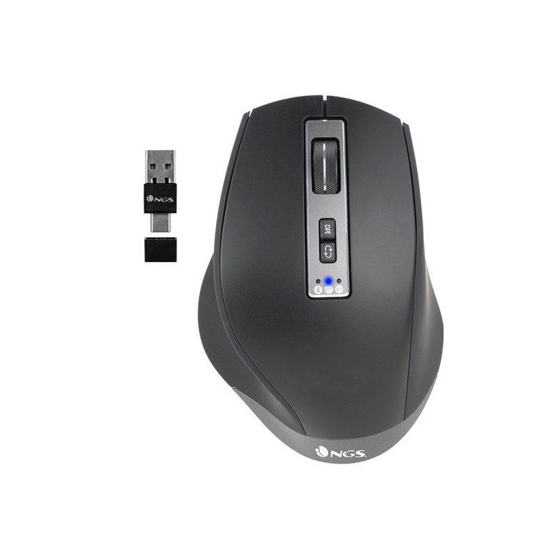 RATON NGS INALÁMBRICO BLUR-RB  3200 DPI  NEGRO