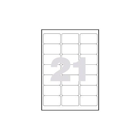 ETIQUETAS LASER  63X 38 C/100 CANTO ROMO