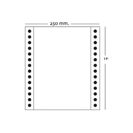 PAPEL CONTINUO 250X11 BLANCO 1T X 2.5*