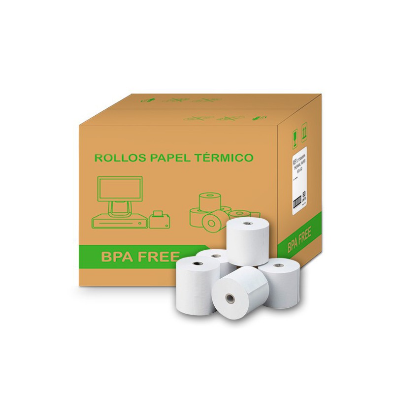 ROLLO TERMICO 80X60MM SIN BISFENOL A 65GR C/80