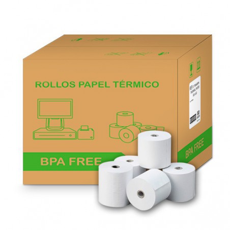 ROLLO TERMICO 80X60MM SIN BISFENOL A 65GR C/80
