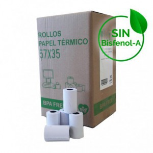 ROLLO TERMICO 57X35MM SIN BISFENOL A C/ 100