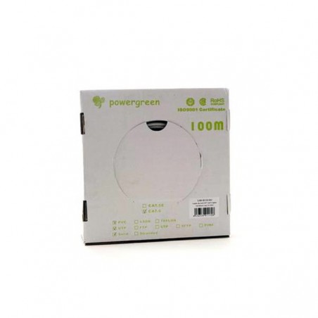 BOBINA CABLE RJ45 UTP 100 M.CAT.5E TIPO RIGIDO 